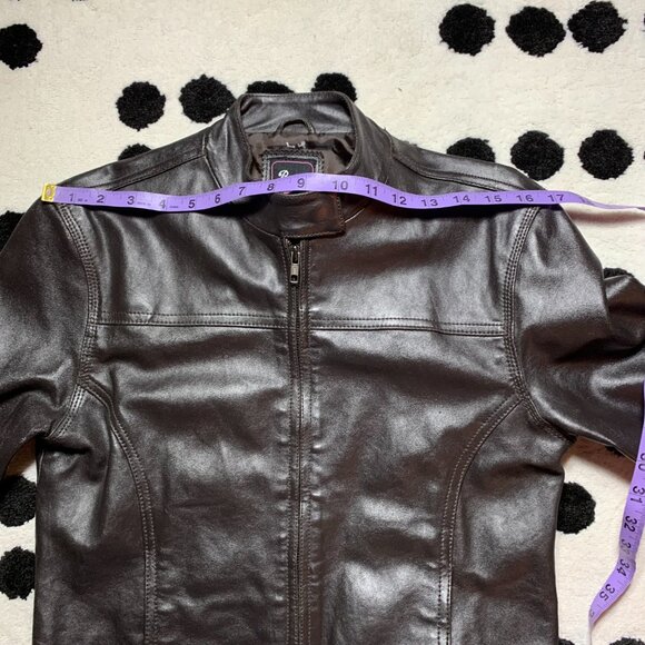 Brody Y2K Leather Moto Bomber Biker Jacket Women's Small Black Motorcycle Retro - Picture 12 of 14